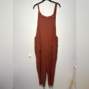 NATURAL LIFE Rust Terracotta Women's Jumpsuit XL
